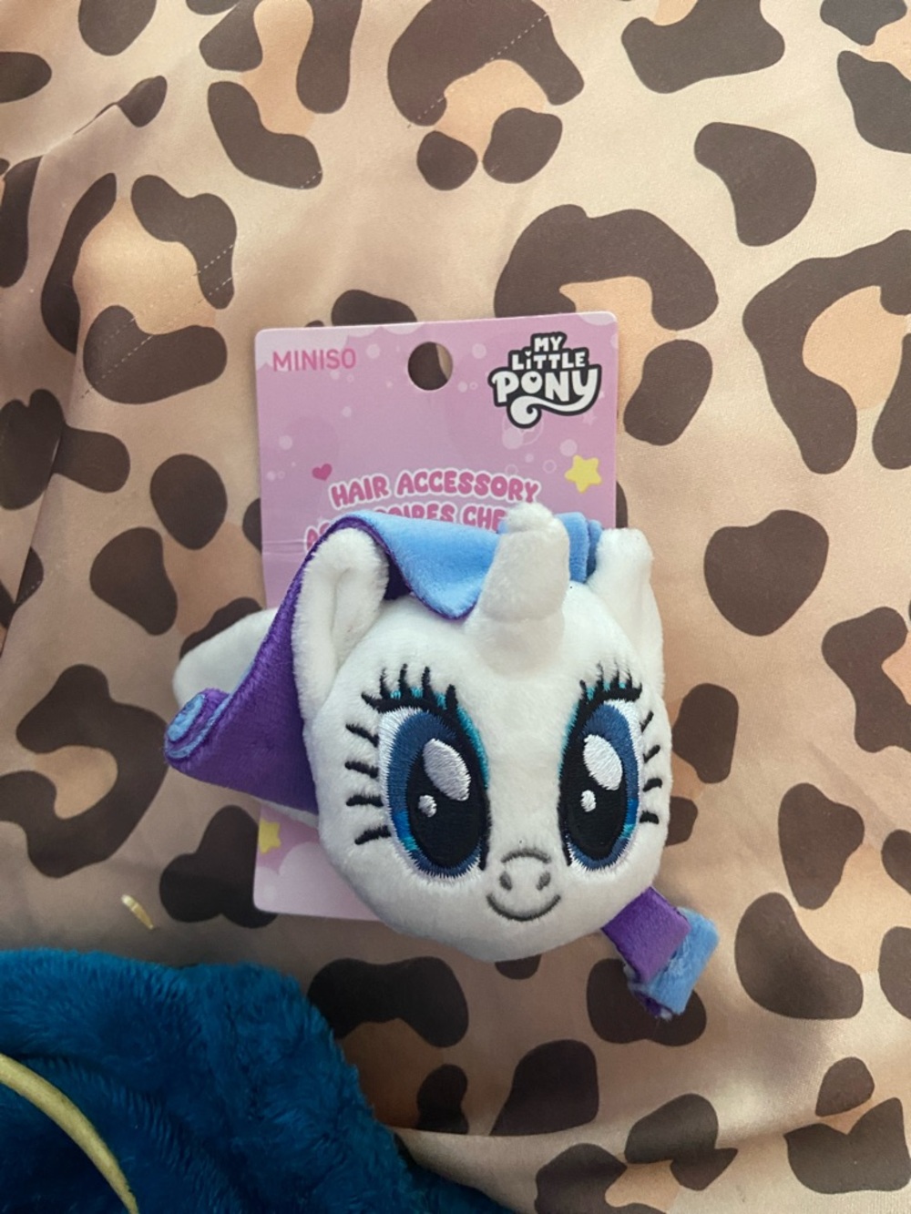 NWT my little pony white + purple rarity plush hair clip